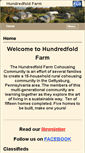 Mobile Screenshot of hundredfoldfarm.org